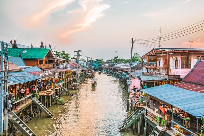 Amphawa Floating & Maeklong Railway Train Market (Small Group) - Amphawa Floating Market: come for the food, not a guaranteed flotilla
