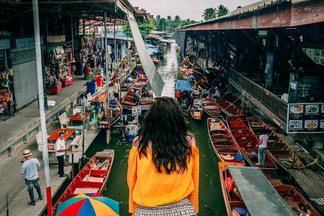 Ayutthaya, Damnoen Floating & Maeklong Railway Market Day Tour - A long-tail boat through Damnoen Saduak