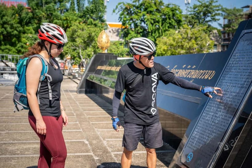 Bangkok: Backstreets and Historic Temples Bike Tour - Crossing the Rama VIII Bridge into canal country