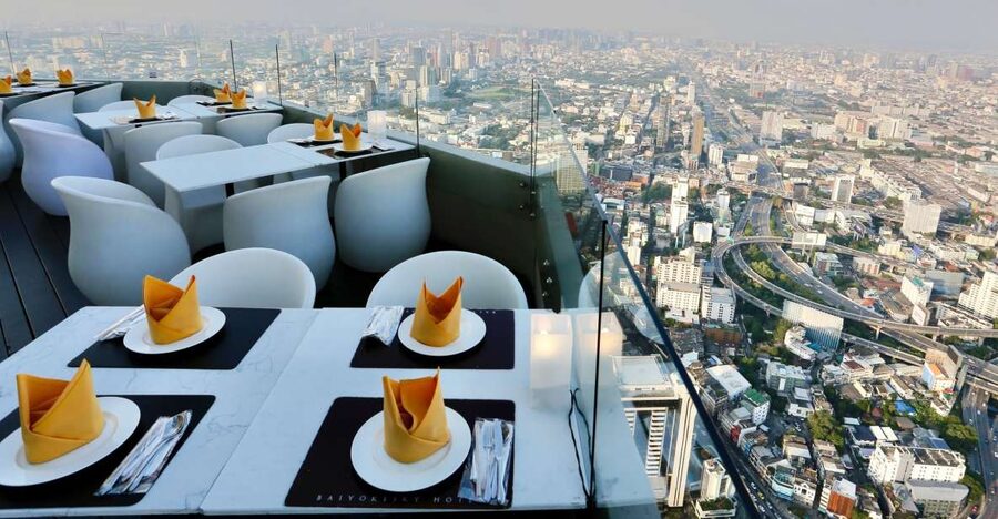 Bangkok: Baiyoke Observation Deck Ticket with Buffet Meal - The fruit buffet on the 18th floor