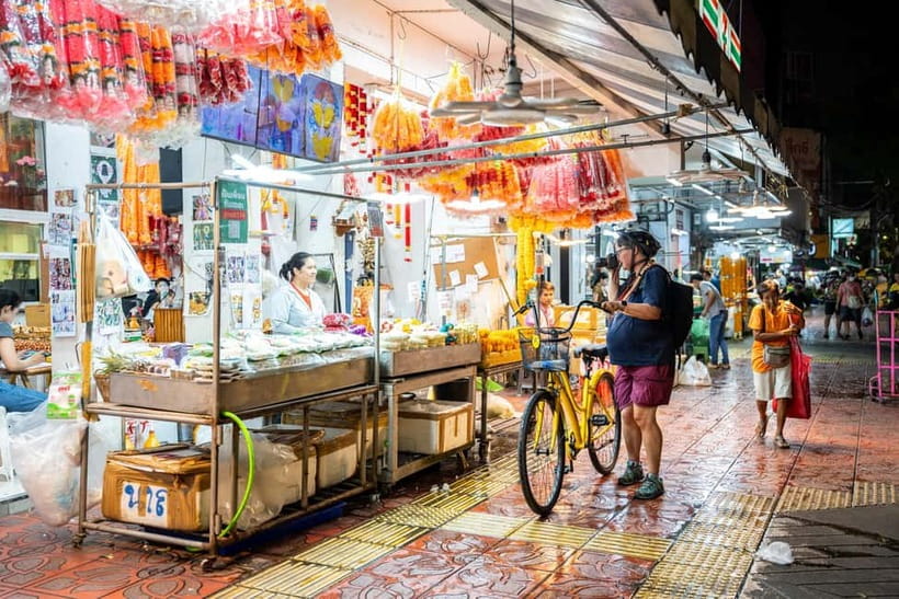 Bangkok by Night Cycling Tour with Street-food Meal - Memorial Bridge, the Grand Palace, and the night skyline