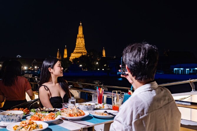 Bangkok Carnival Dinner Cruise with Free-flow Beer and Buffet - Asiatique’s Ferris wheel from the water