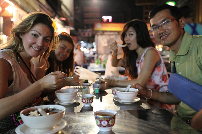 Bangkok Evening Street Food Tuk Tuk Adventure - Chinatown after dark, with sweets and a beer