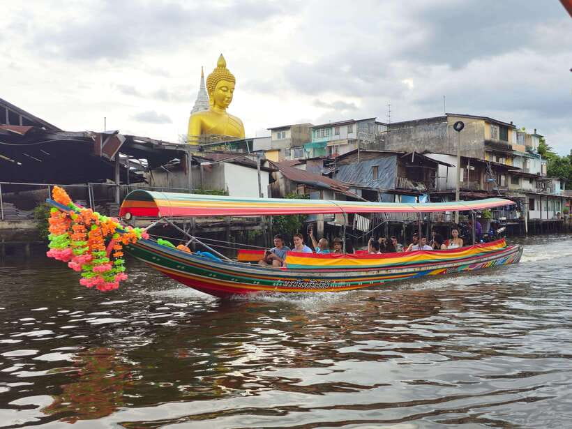 Bangkok Long Boat Canal a Big Buddha & Culture Markets Tour - Bang Luang village and the floating market