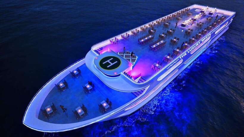 Bangkok: Luxury White Dinner Cruise Free Flow Beer and Wine - Bangkok by night from the Chao Phraya