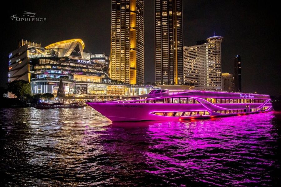 Bangkok: Opulence Luxury Chao Phraya Dinner Cruise - Wat Pho, River City, and the Mandarin Oriental