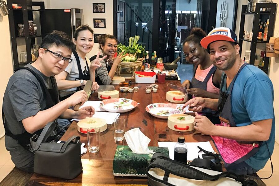 Bangkok: Thai Cooking Class and Onnuch Market Tour - Returning to the kitchen with fresh ingredients
