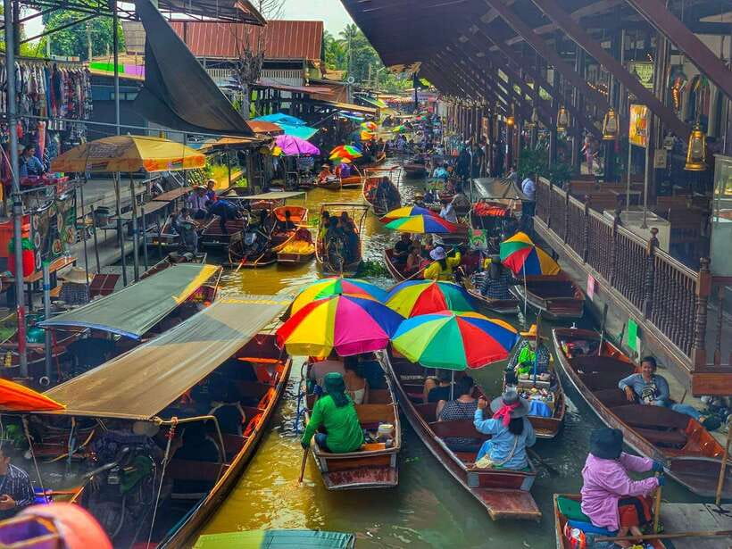 Bangkok: Train Market & Floating Market with Boat Ride - A useful but tourist-focused market visit