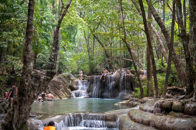Erawan Waterfalls and Bridge Over River Kwai Tour from Bangkok - Four hours at Erawan National Park