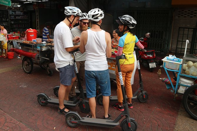 Explore Bangkok by E-Scooter & Try Street Food - Tha Din Daeng Market and pork satay