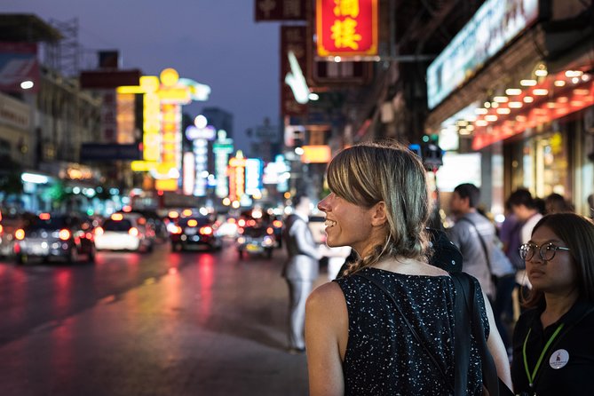Flavors of Bangkok: Small-Group Chinatown Evening Food Tour - Following Yaowarat Road after dark