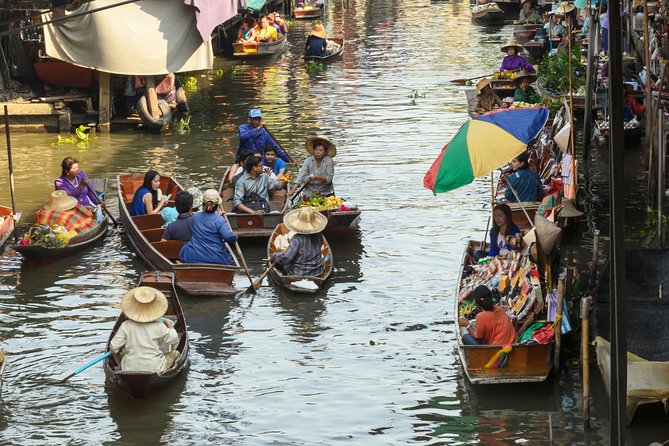 From Bangkok : Kanchanaburi Tour with Floating market Visit - Krasae Buddha Cave and the Death Railway train