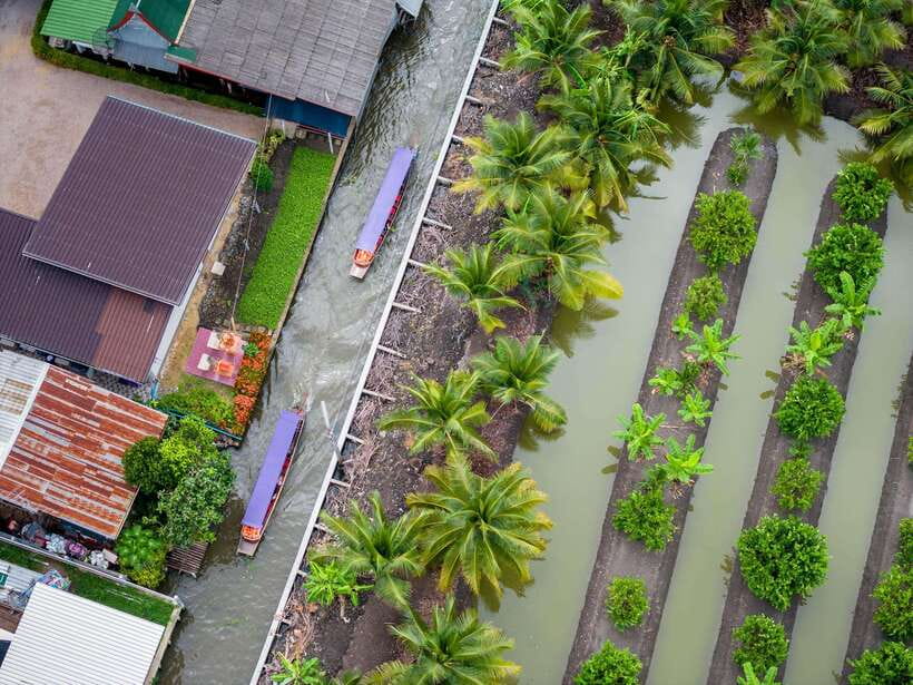 From Bangkok: Railway & Damnoen Saduak Floating Market Tour - Mae Klong Railway Market: one train, many umbrellas