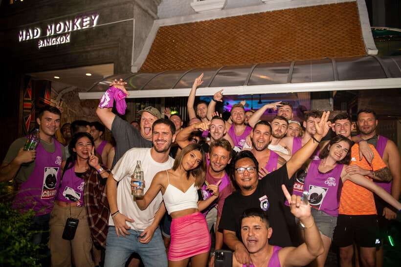 Mad Monkey Bangkok Pub Crawl - Midnight at Bucket Bar