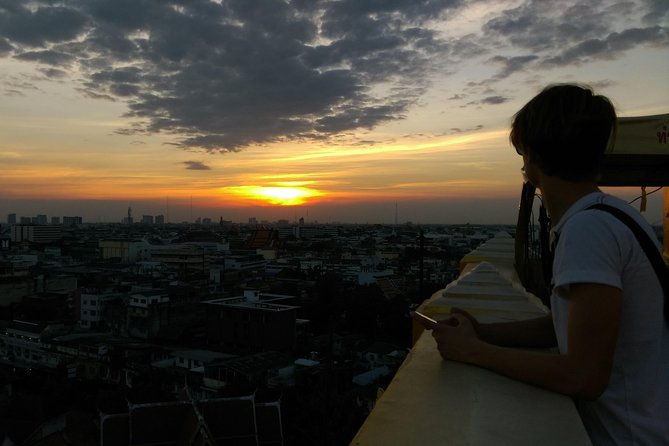 Private Bangkok Tuk Tuk Sunset Long-tail Night Lights - Sunset from Golden Mount
