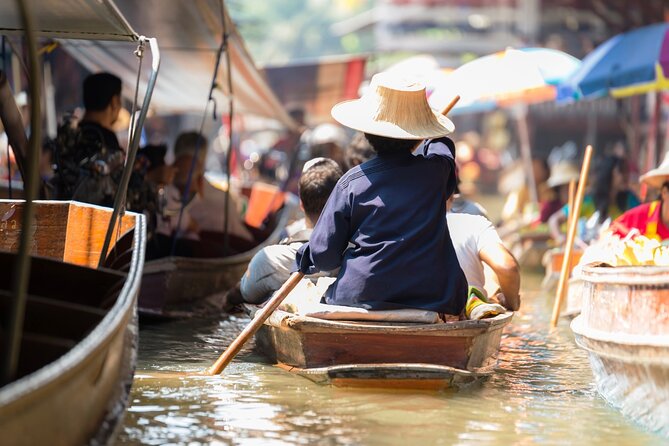 Train & Floating Market Food Adventure + Scenic train ride - Mae Klong Railway Market and the Passing Train